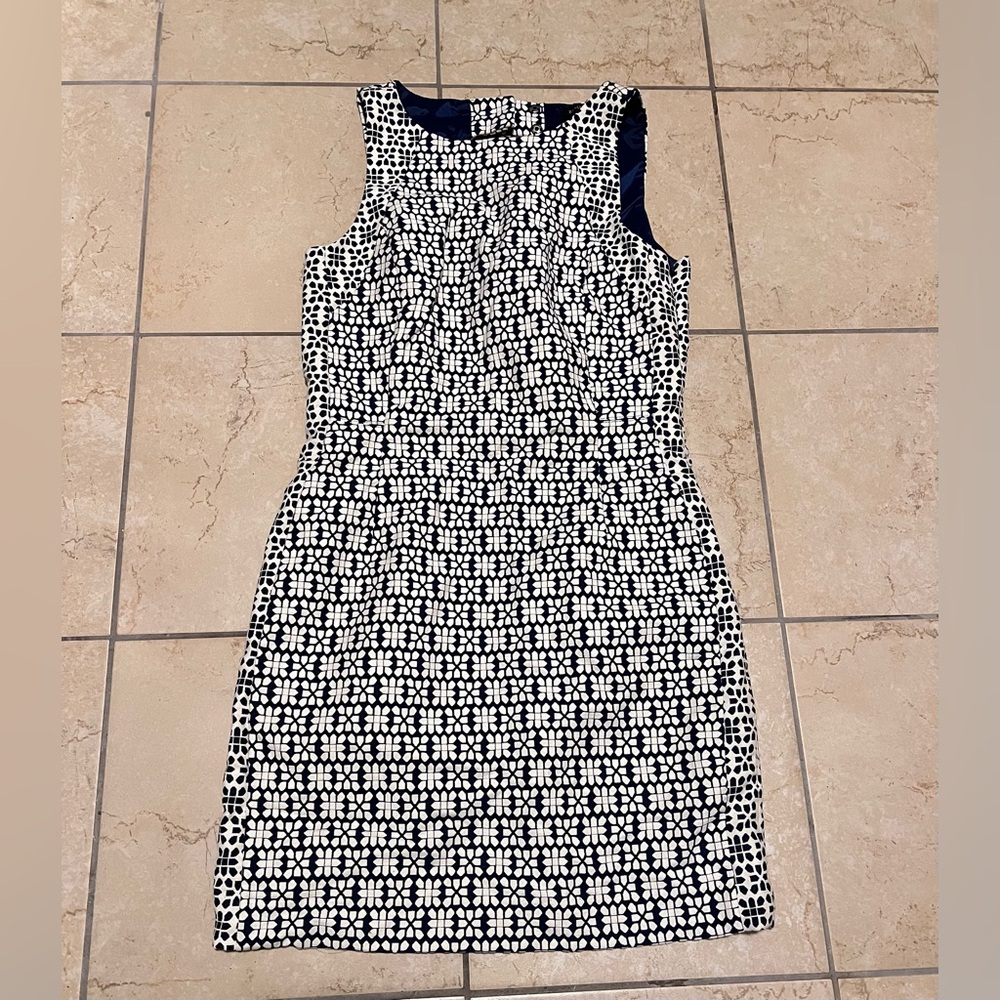 Banana Republic Navy and White Mini Dress